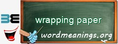 WordMeaning blackboard for wrapping paper